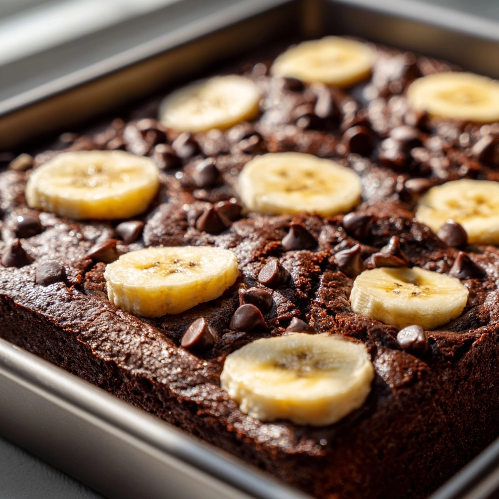 Banana Bread Brownies Recipe - Recipe Image
