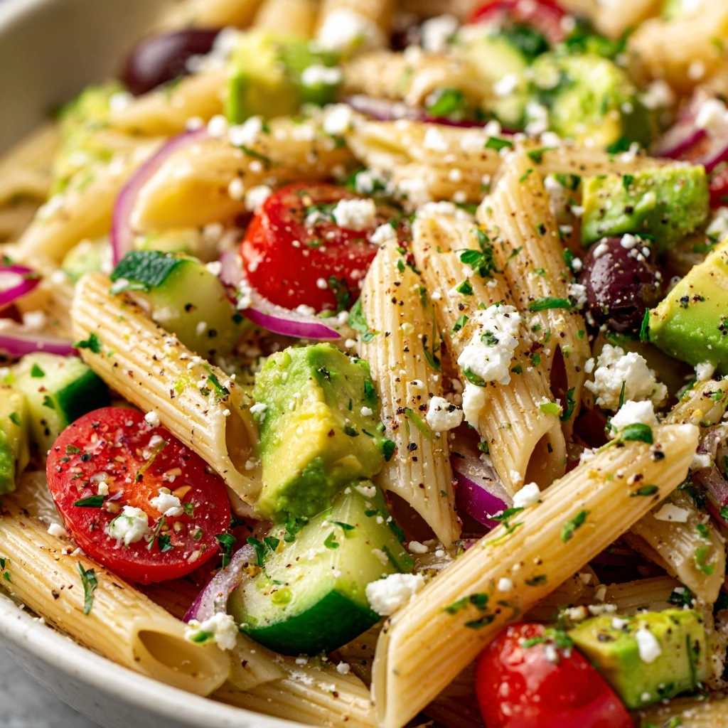 Lemon Herb Mediterranean Pasta Salad Recipe - Recipe Image