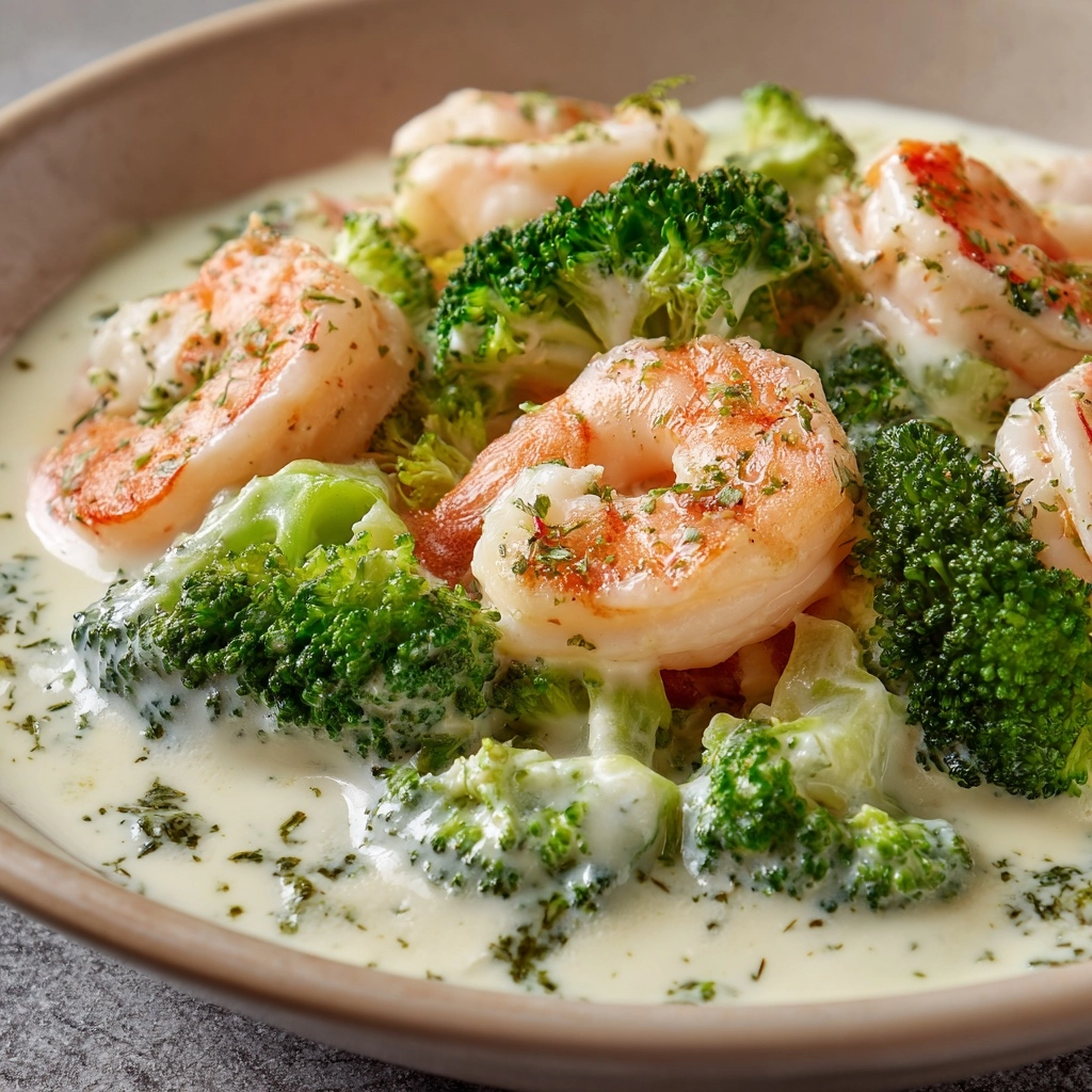 Broccoli Shrimp Alfredo Recipe - Recipe Image