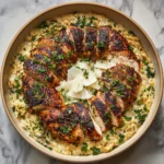 Creamy Parmesan Orzo with Chicken and Asparagus Recipe
