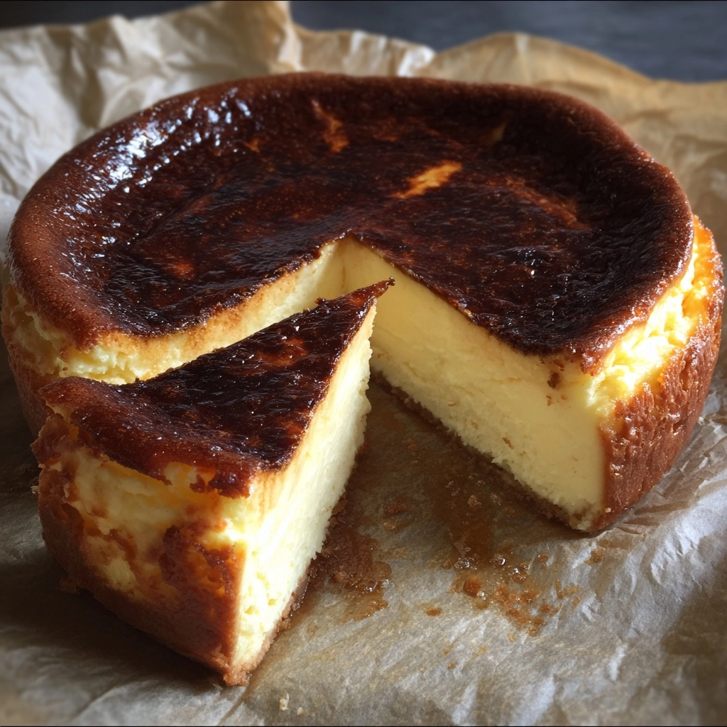 Basque Burnt Cheesecake Recipe - Recipe Image