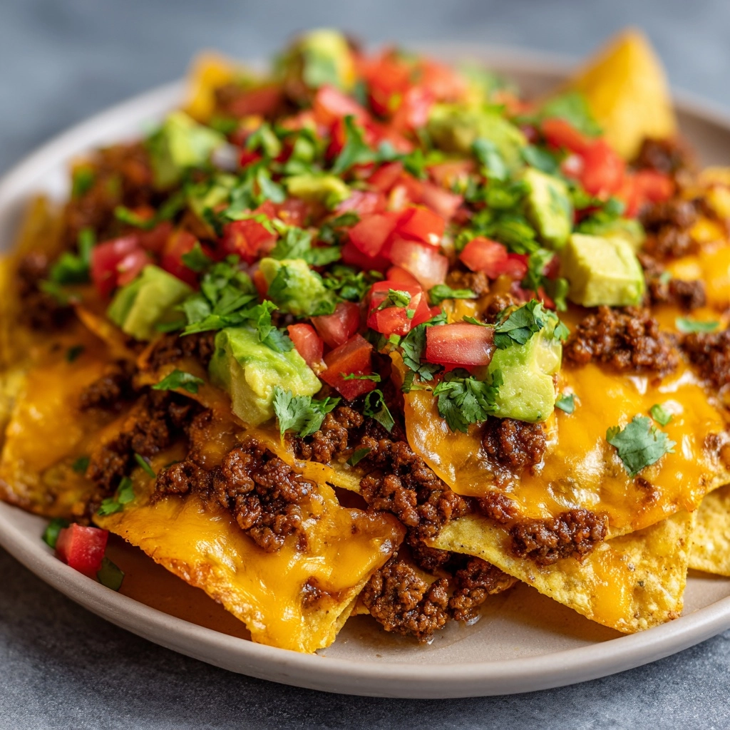 Easy Cheesy Beef Nachos Recipe - Recipe Image