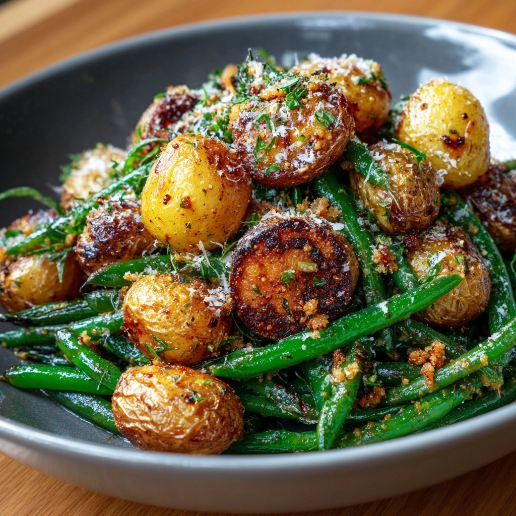 Warm Green Bean Salad with Crispy Potatoes Recipe - Recipe Image