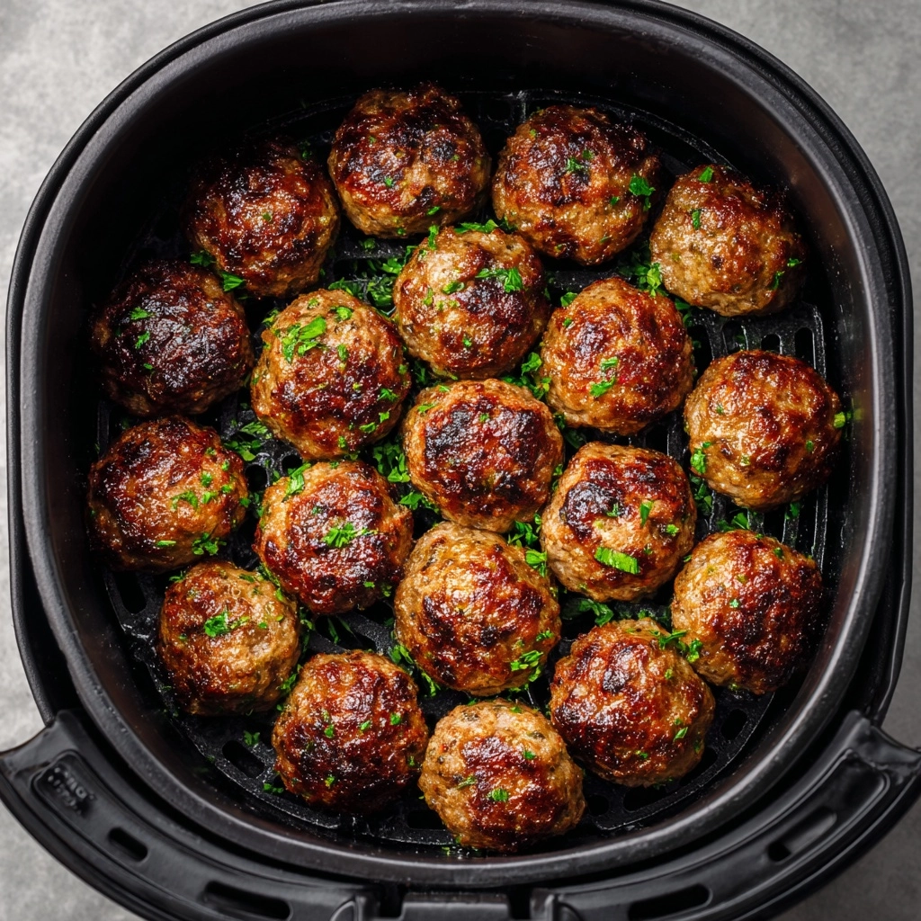 Juicy Air Fryer Beef Meatballs Recipe