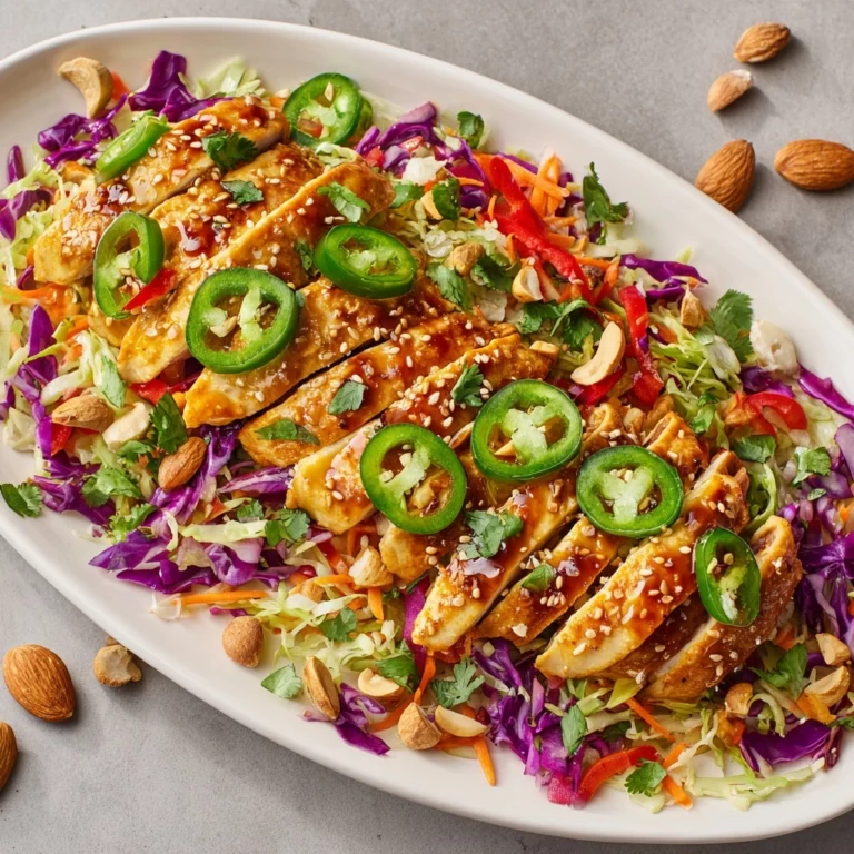 Sesame Chicken Cabbage Crunch Salad Recipe