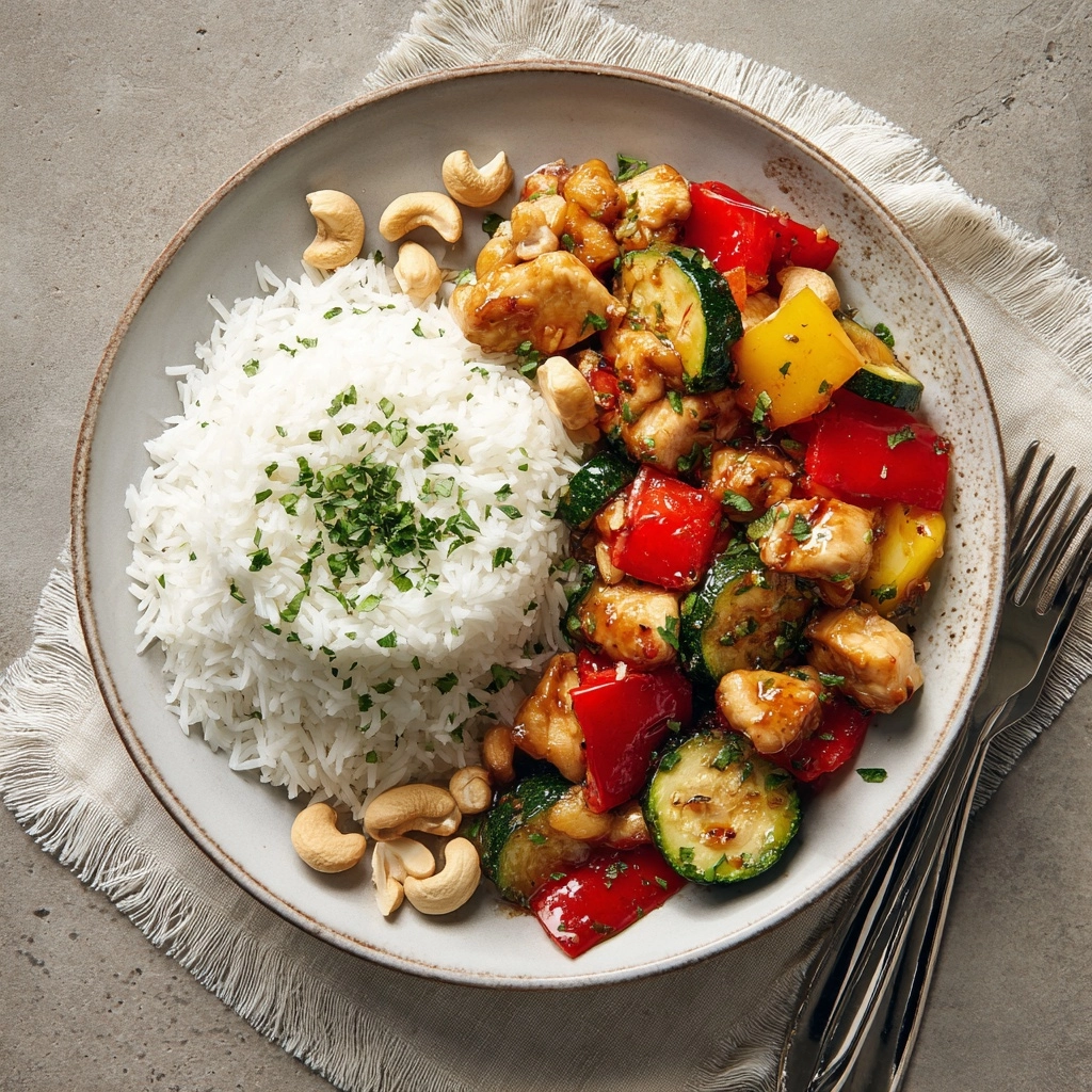 Sheet Pan Chicken and Peppers with Cashews Recipe - Recipe Image