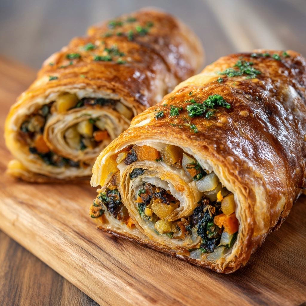 Potato Rolls with Cabbage and Cheese Filling Recipe - Recipe Image