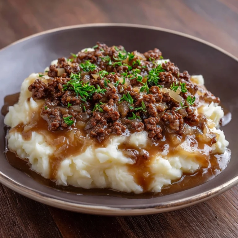 Ground Beef Gravy with Mashed Potatoes Recipe