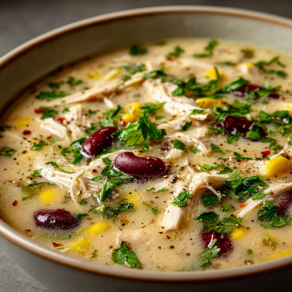 Crockpot Cream Cheese Chicken Chili Recipe - Recipe Image