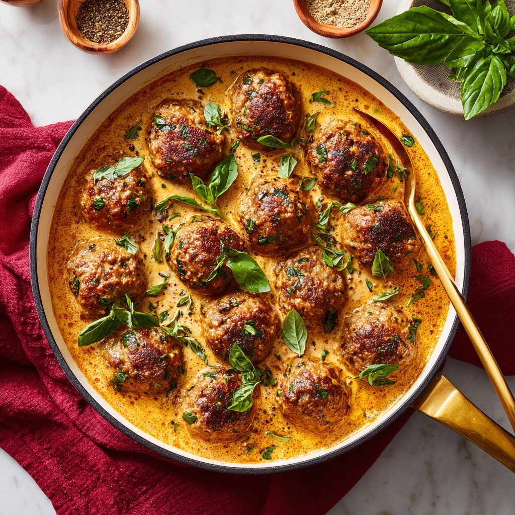 Creamy Marry Me Chicken Meatballs Recipe - Recipe Image