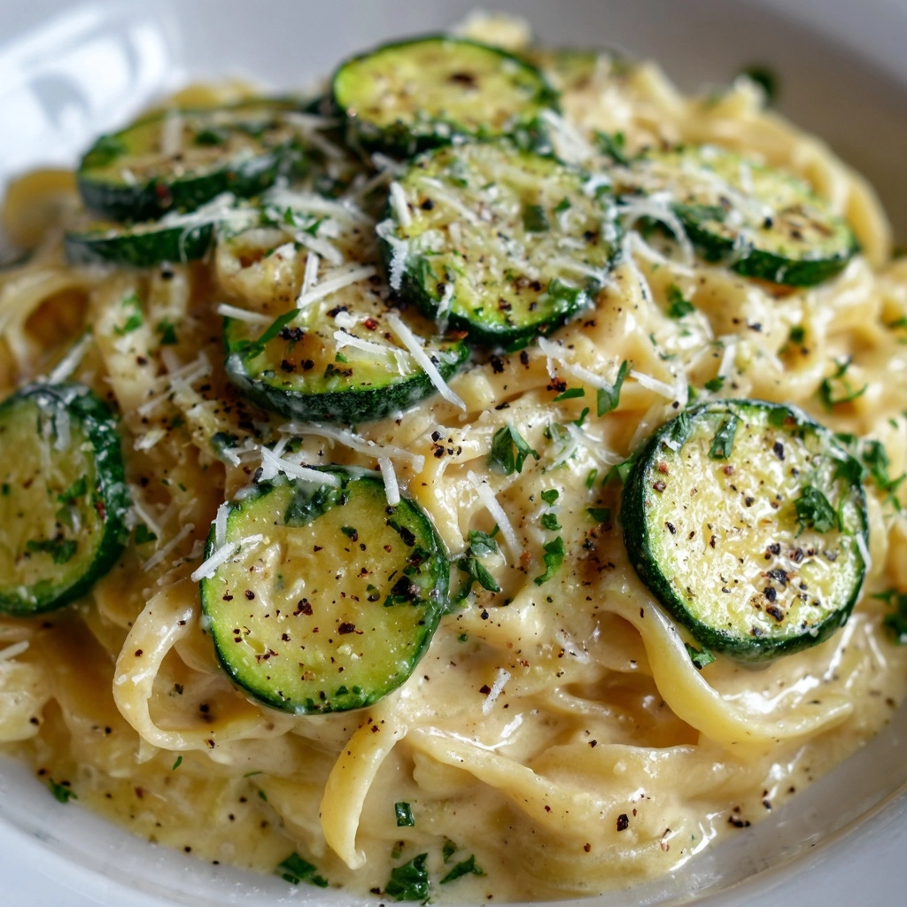 Creamy Courgette Pasta Recipe - Recipe Image