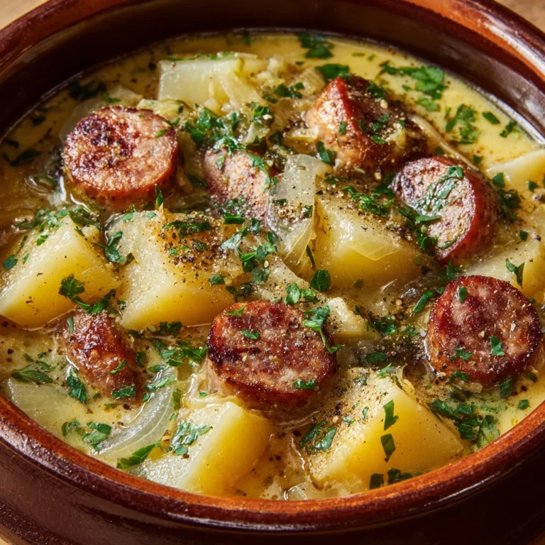Creamy Cabbage & Sausage Soup Recipe