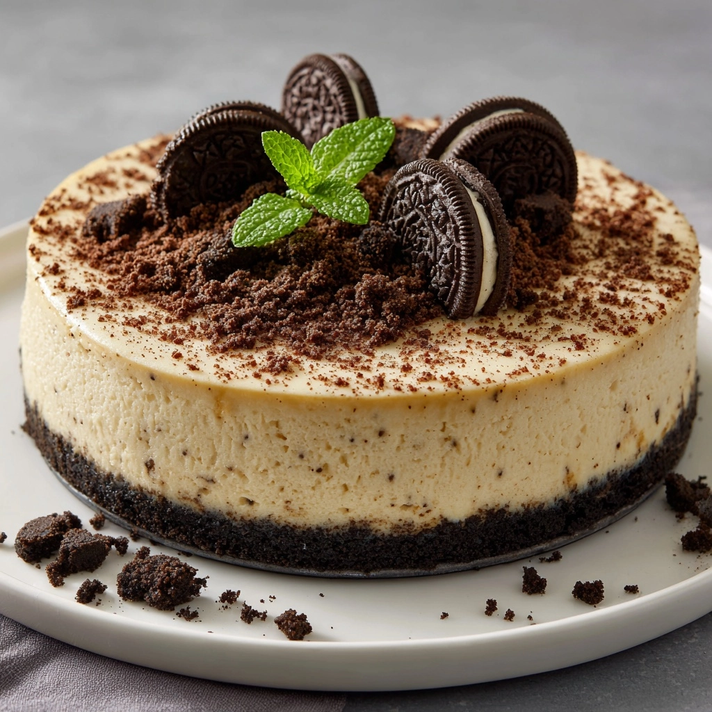 No-Bake Cookies and Cream Cheesecake Recipe - Recipe Image