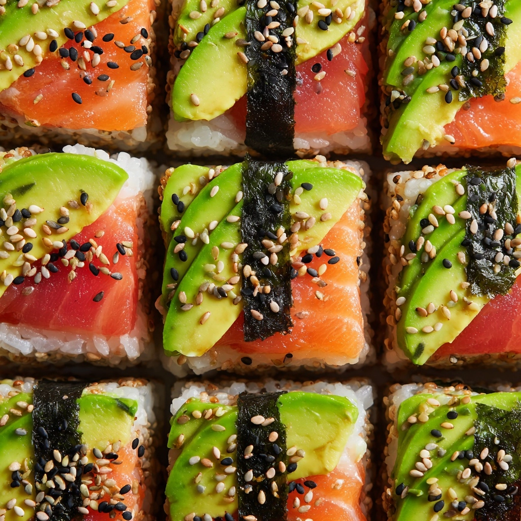 Avocado Sushi Cake Recipe - Recipe Image