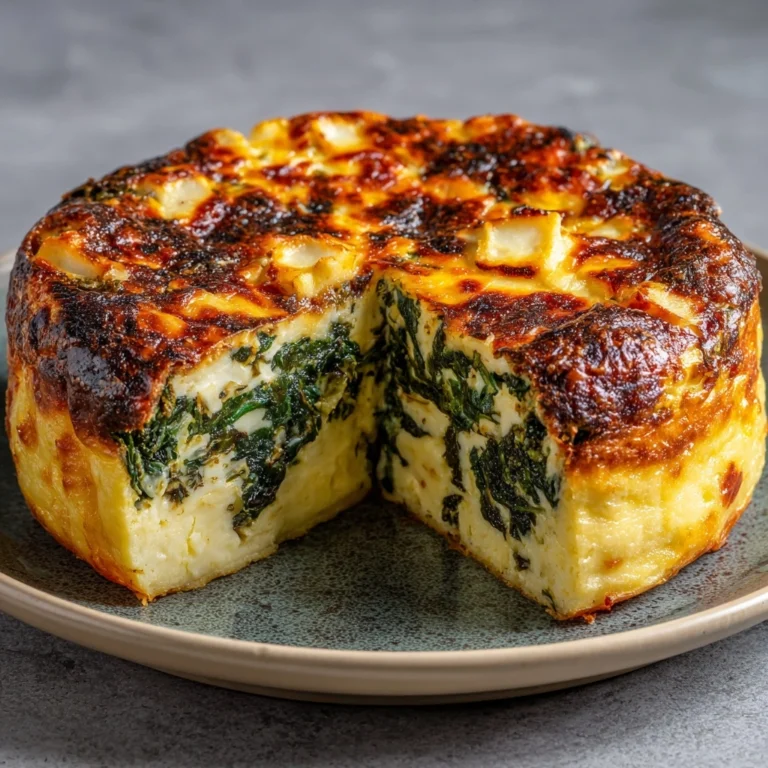 Spinach Egg Cheese Pie Recipe