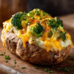 Cheesy Broccoli Twice-Baked Potatoes Recipe
