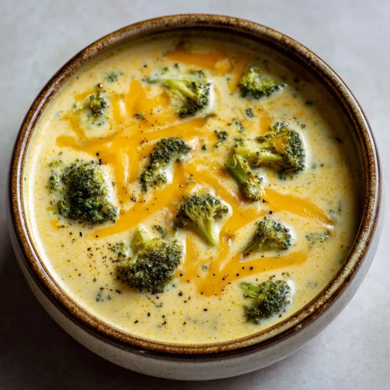 Creamy Broccoli Cheese Soup Recipe