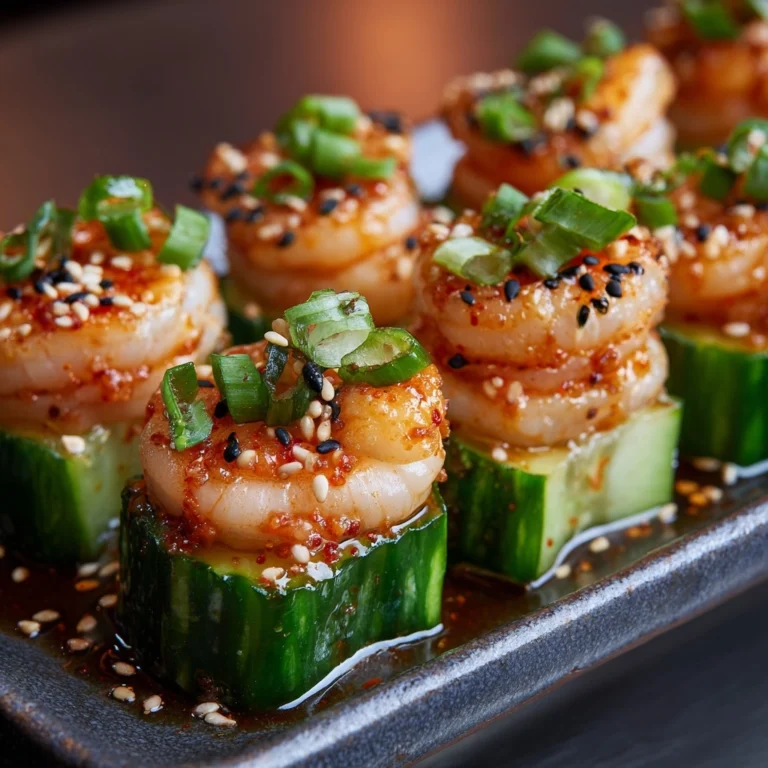 Spicy Shrimp Cucumber Sushi Boats Recipe