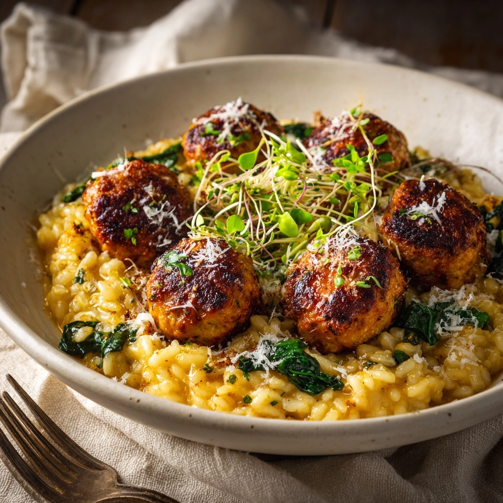 Rosemary Chicken Meatballs Tomato Orzo Recipe - Recipe Image