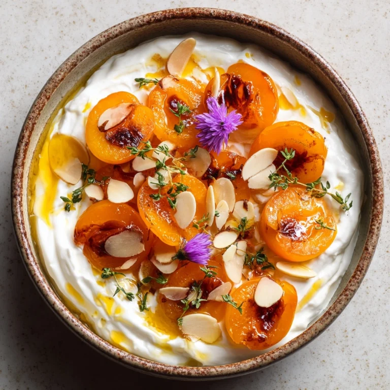 Grilled Apricots with Whipped Goat Cheese & Thyme Honey Recipe
