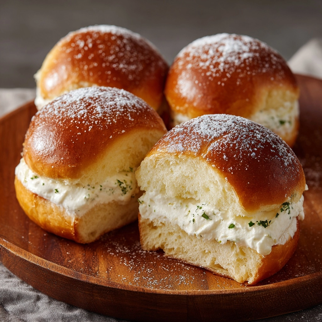 Italian Rolls Filled with Vanilla Cream Recipe - Recipe Image
