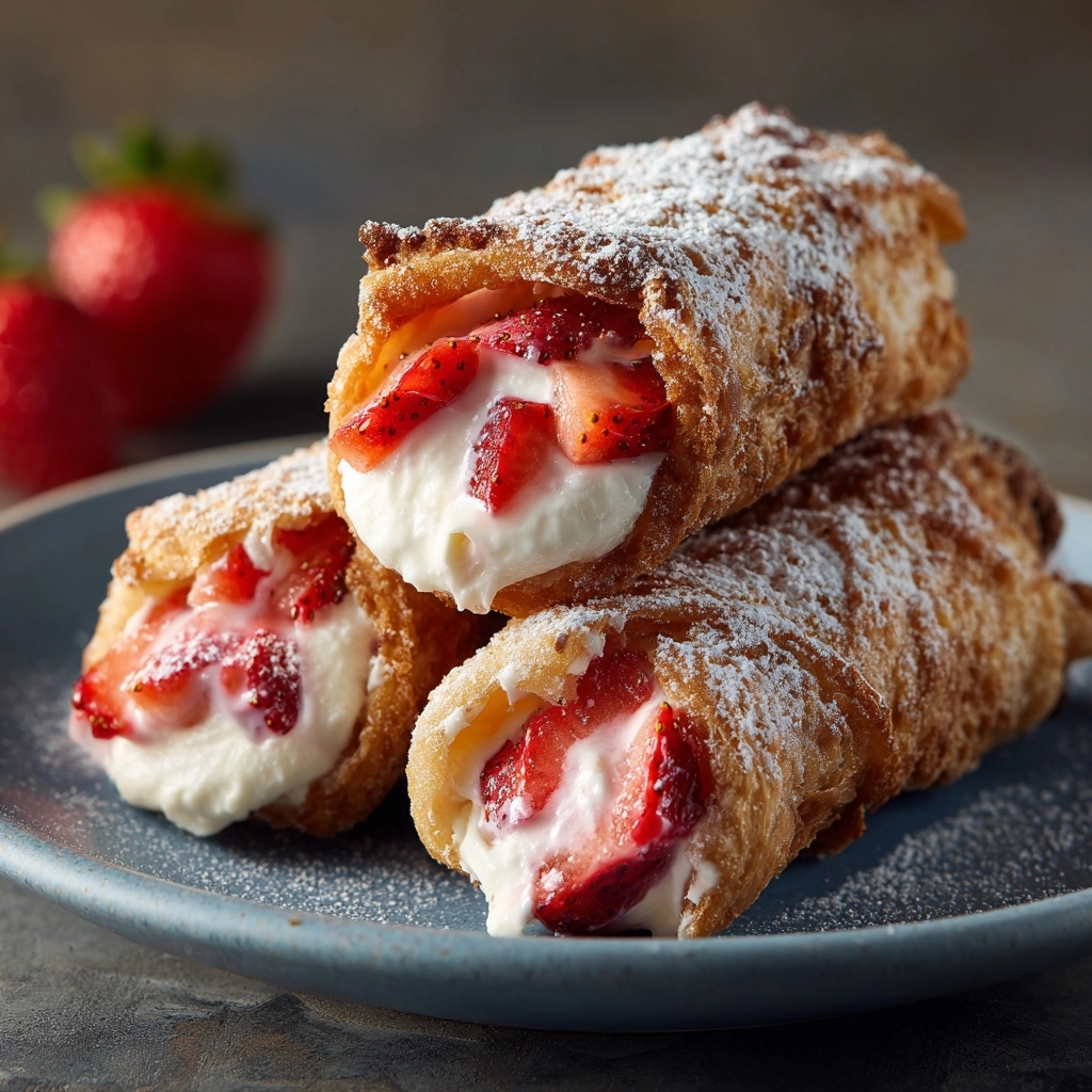 Strawberry Cheesecake Eggroll Bites Recipe - Recipe Image