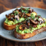 Garlicky Avocado Mushroom Toast Recipe