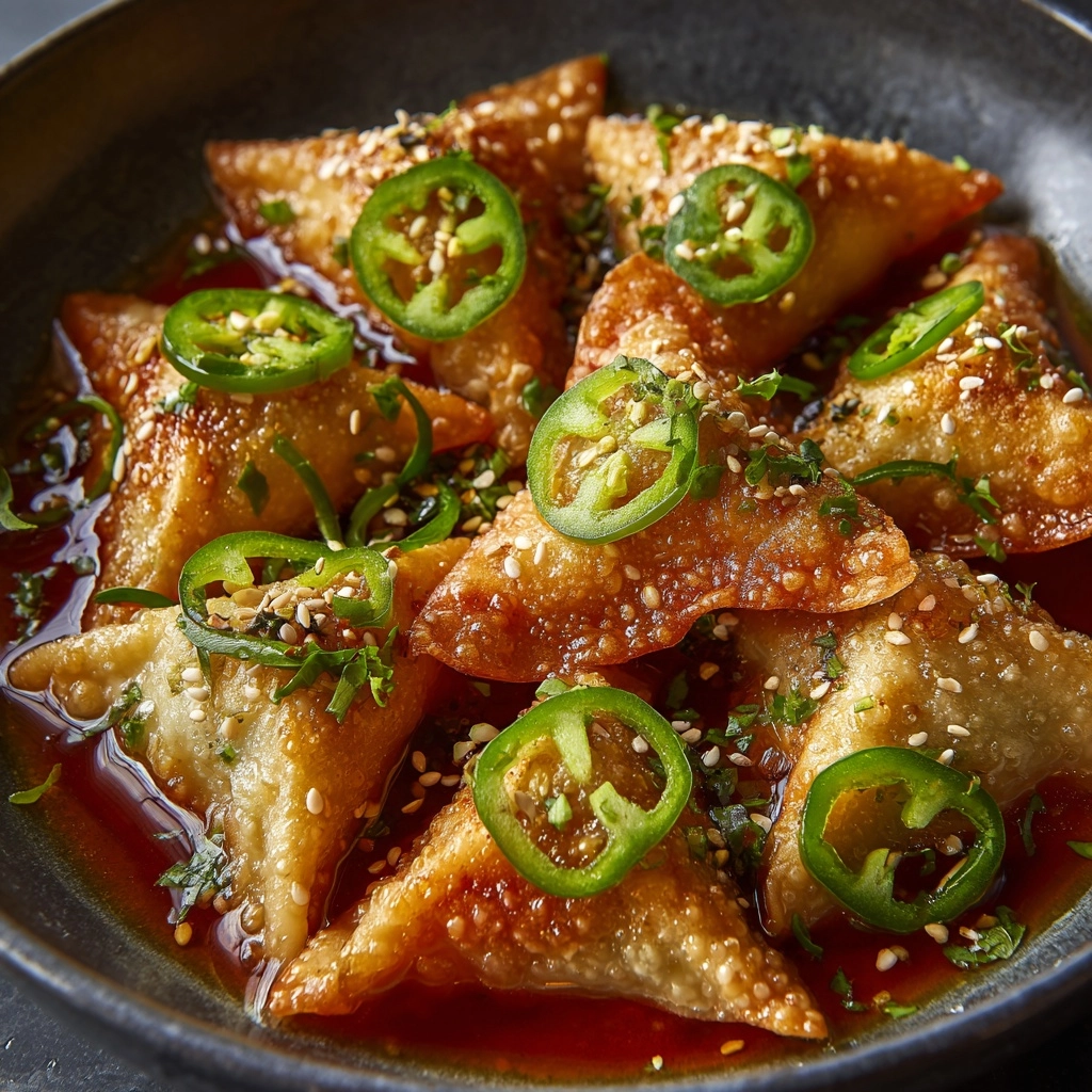 Chile Relleno Wontons with Jalapeño Soy Sauce Recipe - Recipe Image