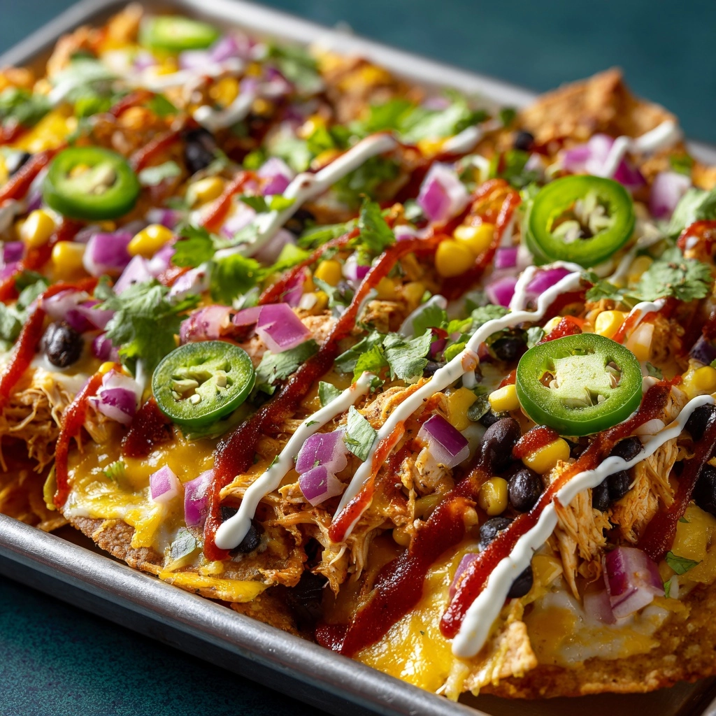 BBQ Chicken Nachos Recipe - Recipe Image
