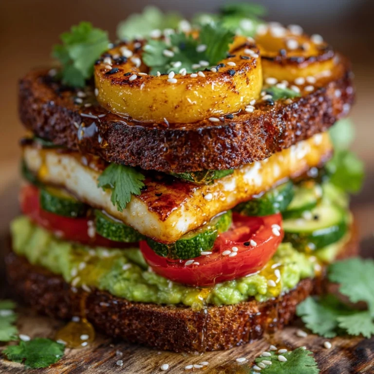 Halloumi, Honey, and Avocado Bagel Recipe