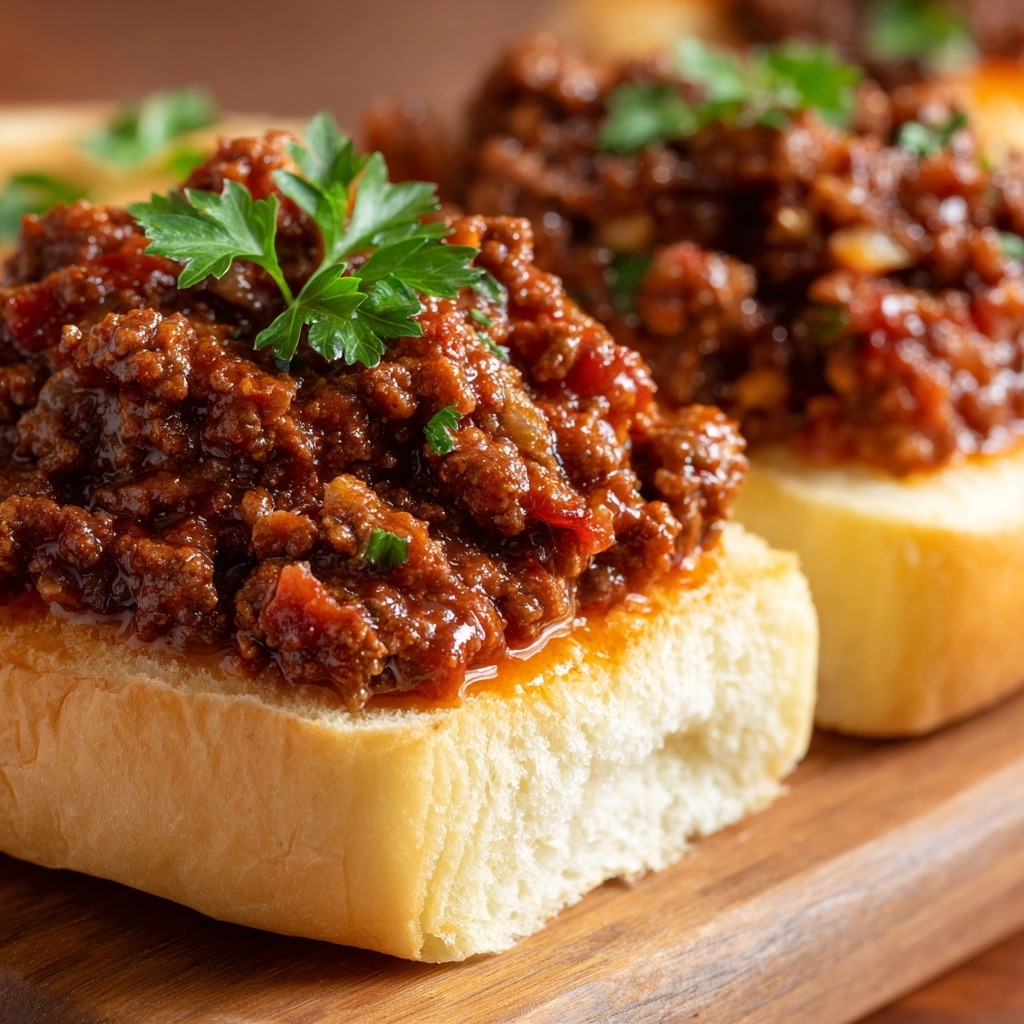 Italian Garlic Bread Sloppy Joes Recipe - Recipe Image