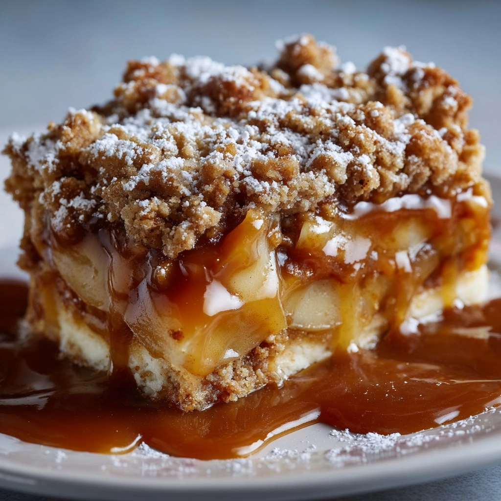 Caramel Apple Cinnamon Roll Dump Cake Recipe