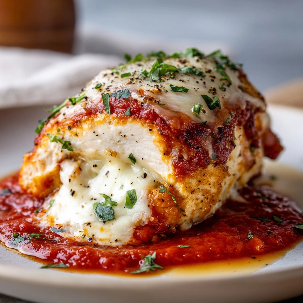 Chicken Parmesan Stuffed with Cream Cheese Recipe - Recipe Image