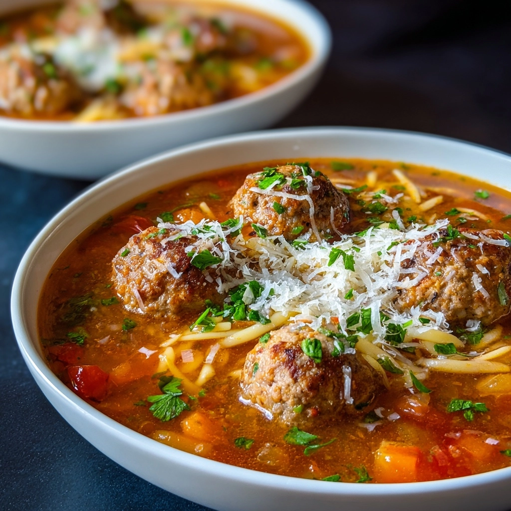 Chunky Italian Meatball Soup Recipe - Recipe Image