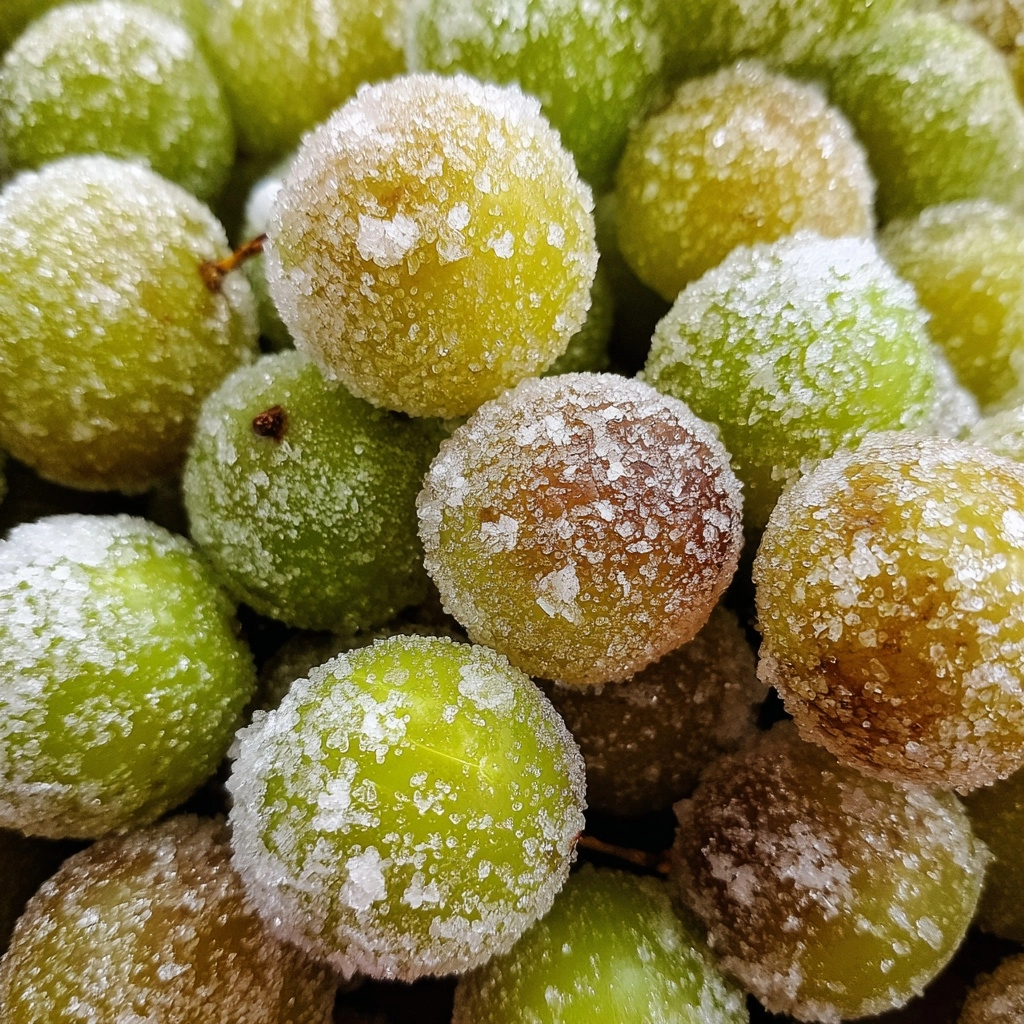 Healthy Sour Candy Frozen Grapes Recipe - Recipe Image