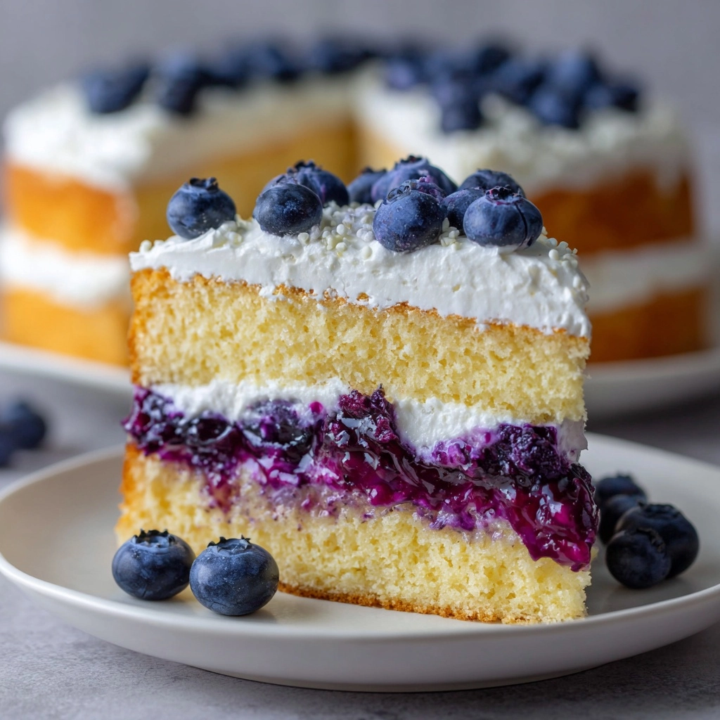 Blueberry Lemon Poke Cake Recipe - Recipe Image