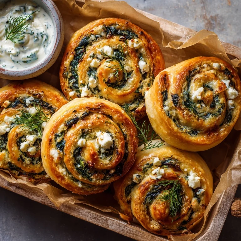 Spinach & Feta Pastry Rolls Recipe