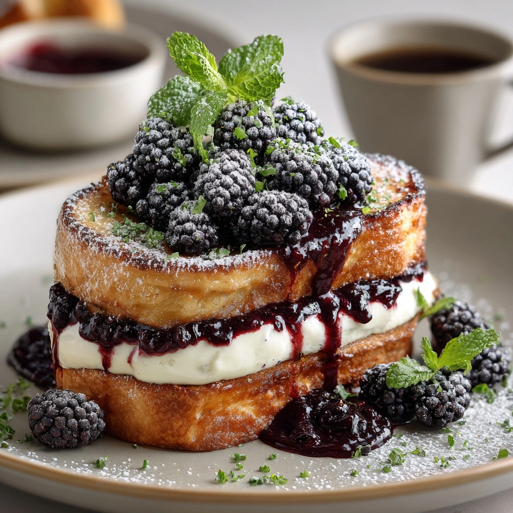 Blackberry Compote French Toast Recipe - Recipe Image