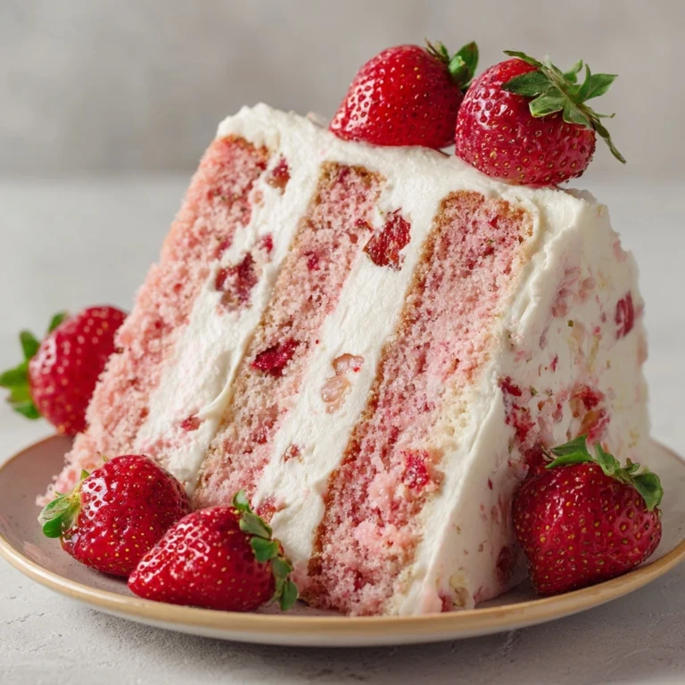 Double Strawberry Cake Recipe