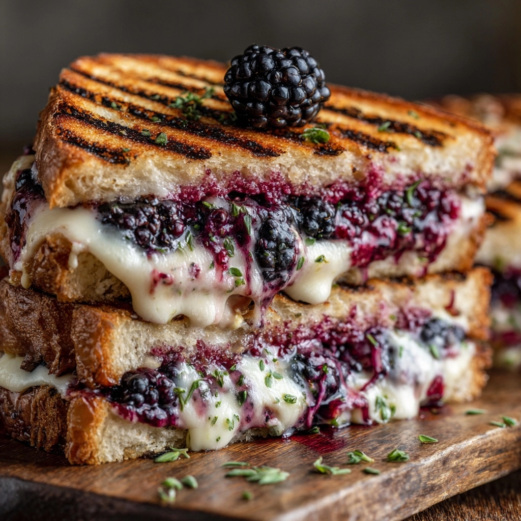 Blackberry Balsamic and Brie Grilled Cheese Recipe - Recipe Image
