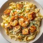 Creamy Salmon and Shrimp Pasta Recipe