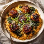 Rosemary Chicken Meatballs Tomato Orzo Recipe