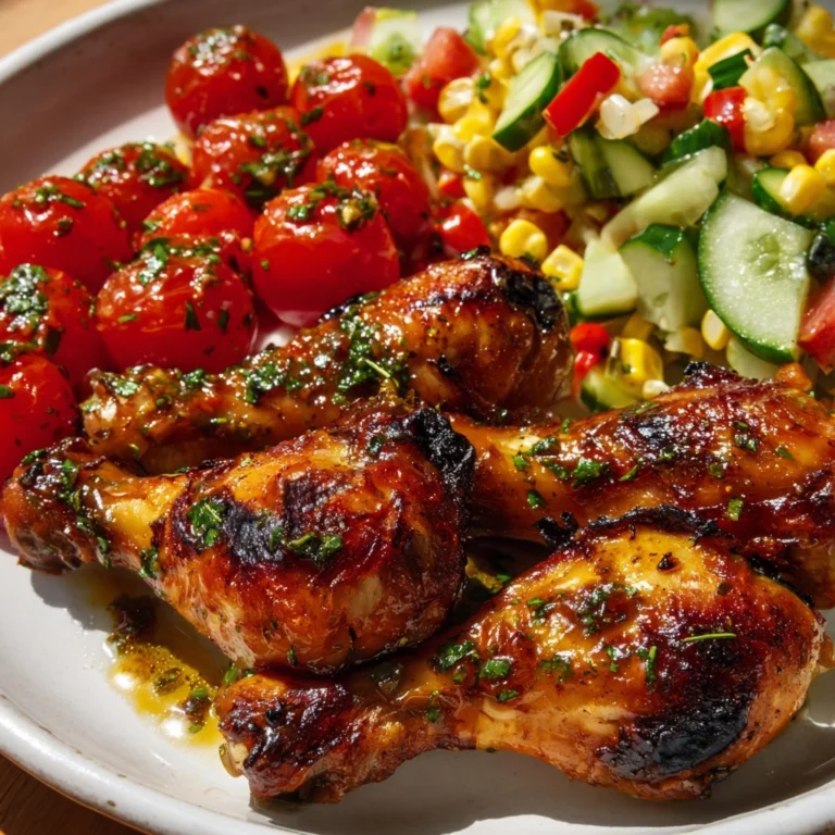 Grilled Chicken Wings with Corn Recipe