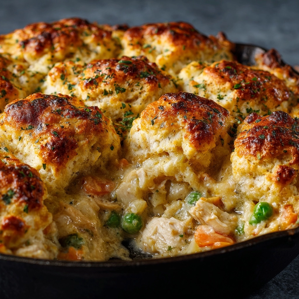 Chicken Cobbler Dinner Casserole Recipe - Recipe Image