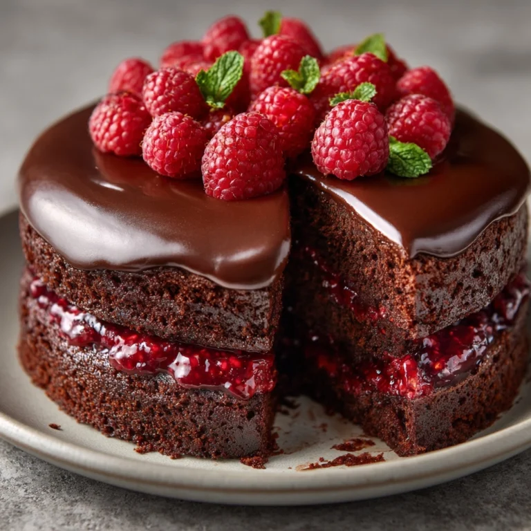 Decadent Chocolate Cake with Fresh Raspberry Bliss Recipe