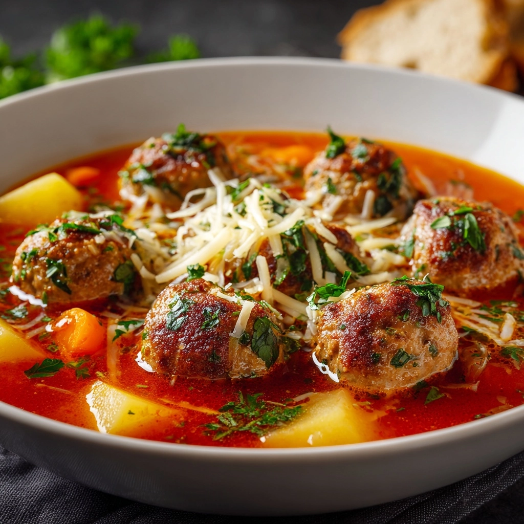 Short-Cut Italian Meatball Soup Recipe - Recipe Image