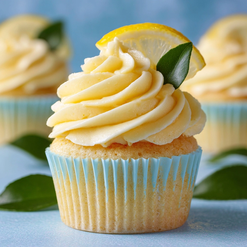 Cheesecake Stuffed Lemon Cupcakes with Lemon Frosting Recipe - Recipe Image