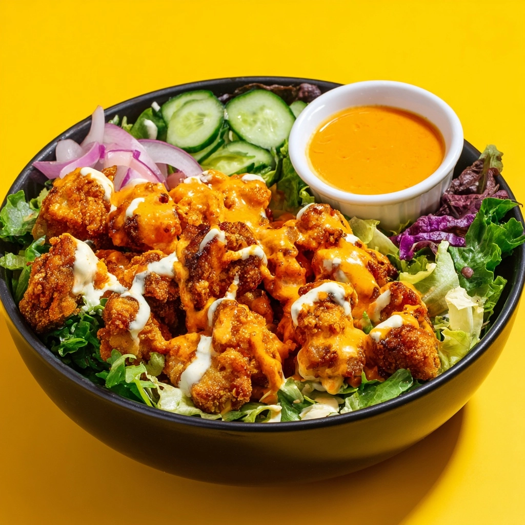 Fried Buffalo Chicken Salad Recipe - Recipe Image