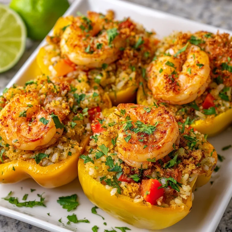 Crab and Shrimp Stuffed Bell Peppers Recipe