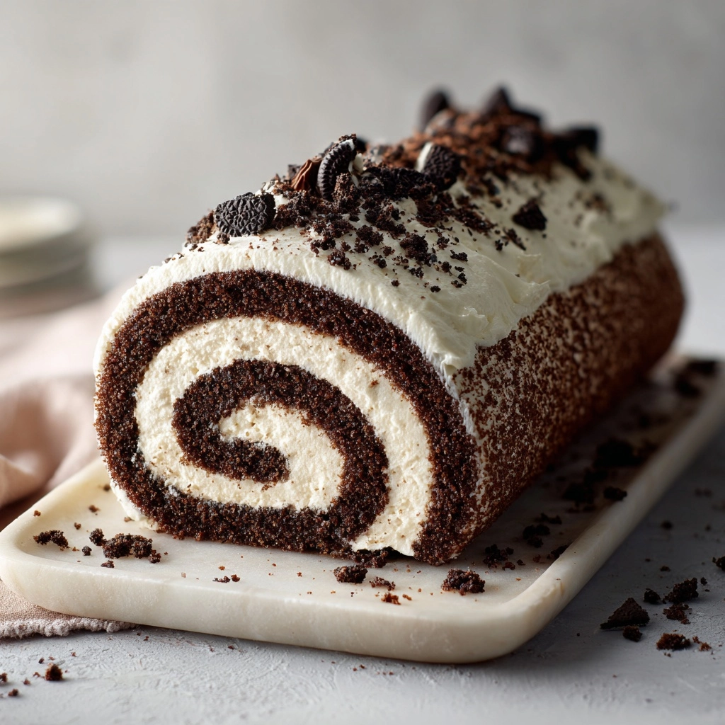 Cookies and Cream Cake Roll Recipe - Recipe Image